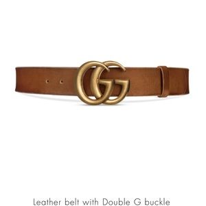 Gucci Double G buckle brown belt size 90